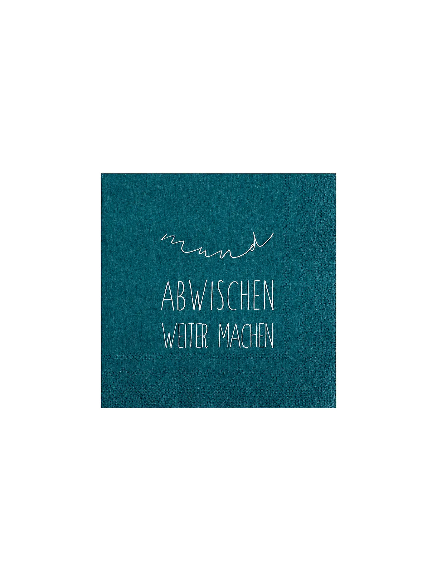 RAEDER | Lunch Servietten 33x33cm MUND ABWISCHEN WEITER MACHEN | 